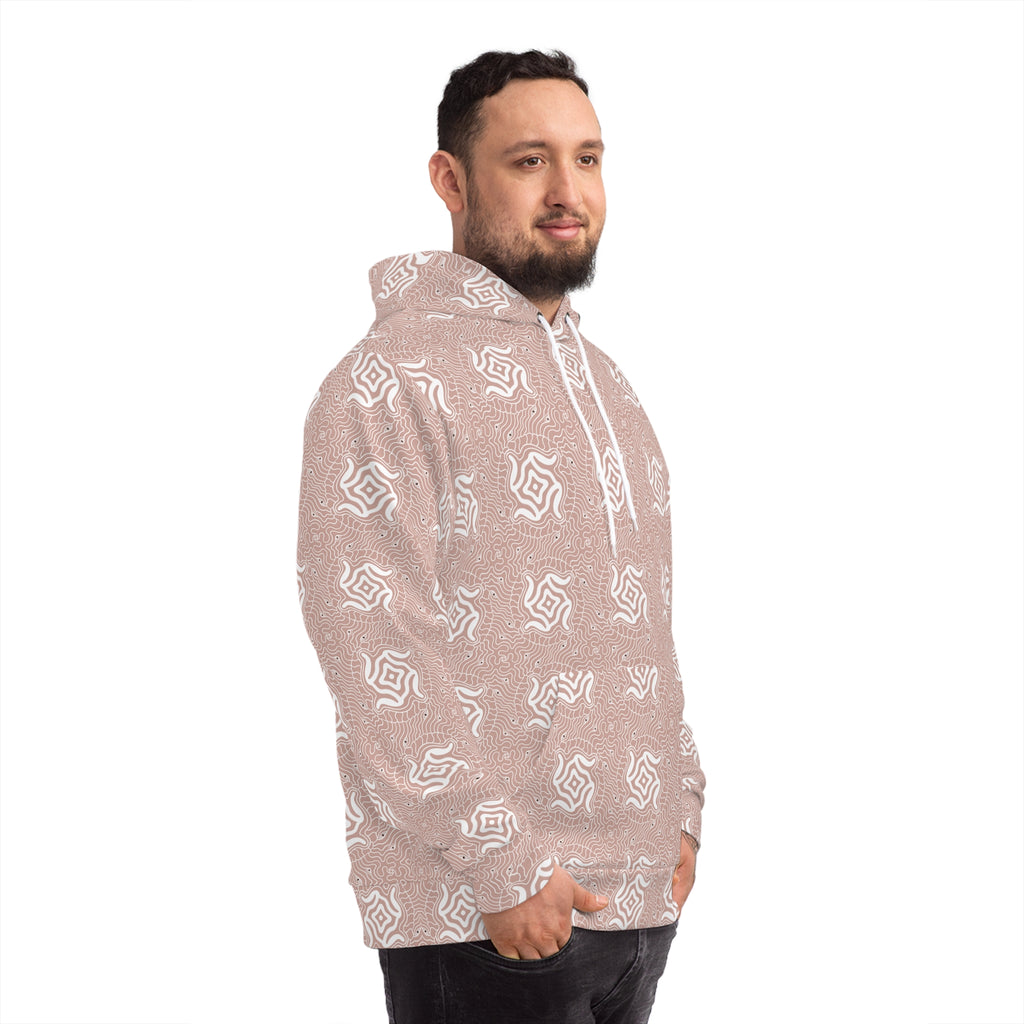 Rose Pattern Hoodie — All-Over Print Floral Fashion Pullover #h087569