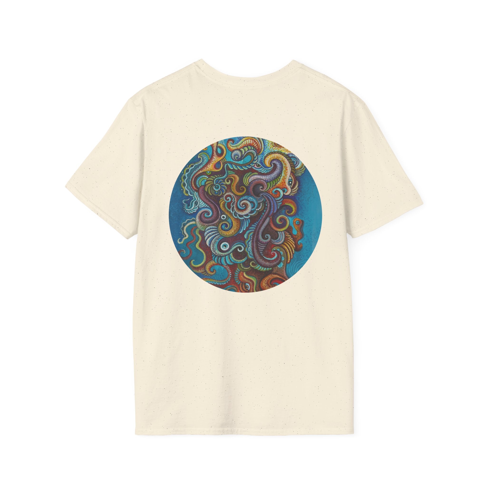 Psychedelic Keyhole T-Shirt — Colorful Swirl Art Tee #tsc8765