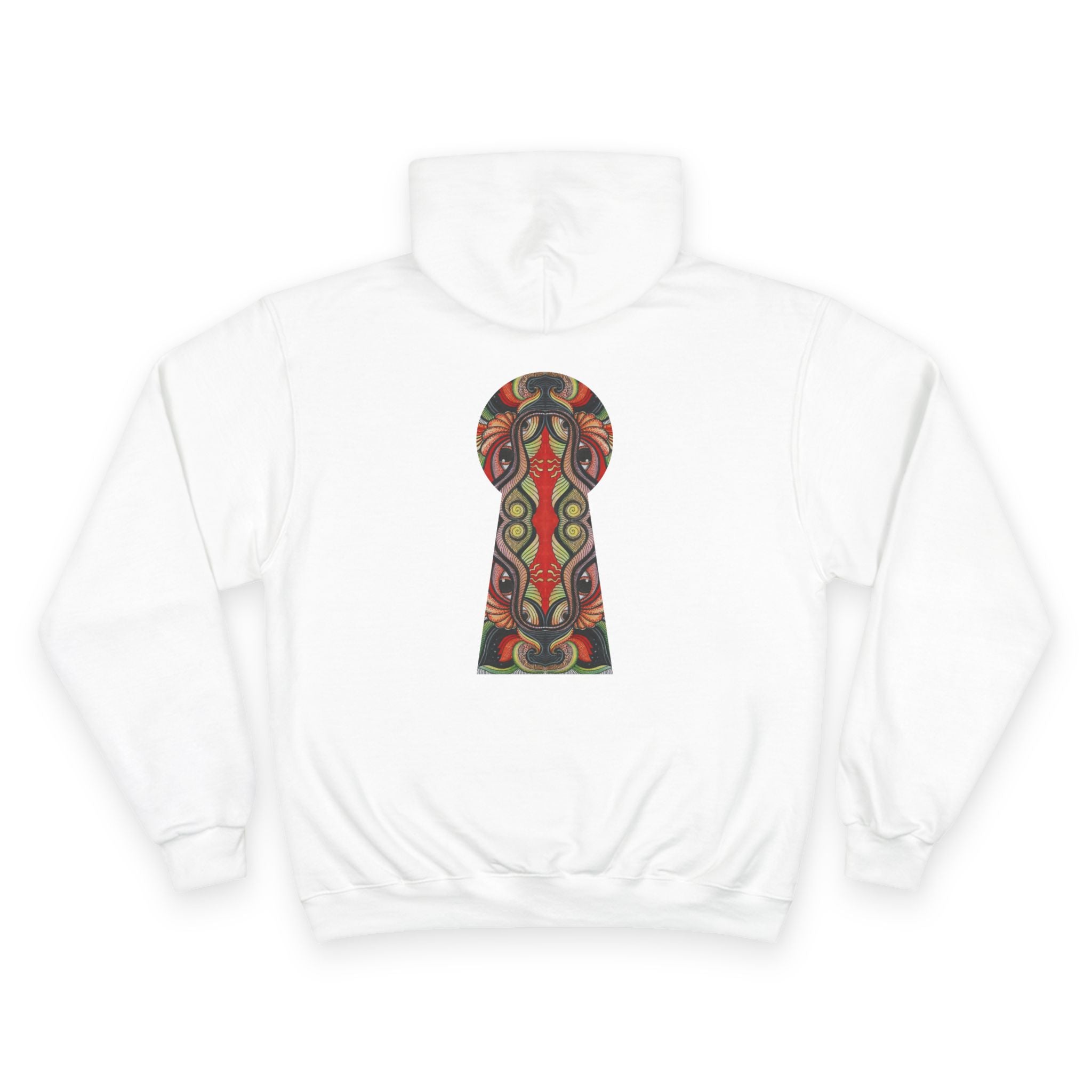 Champion Hoodie with Abstract Tribal Triangle & Keyhole Graphic #g938373