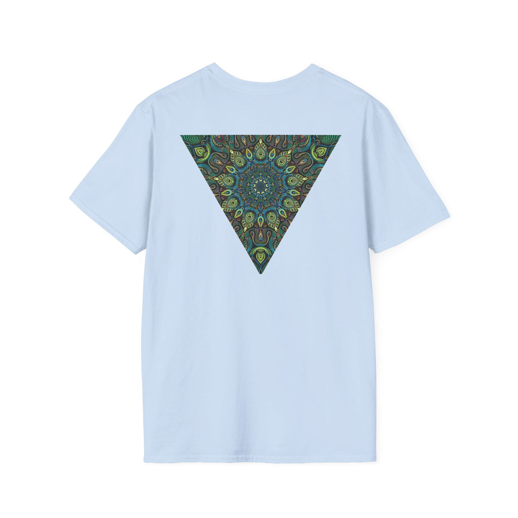 Green Mandala Triangle T-Shirt – Psychedelic Geometric Art Tee # kh9732