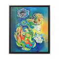 Framed Abstract Mermaid Art Print — Colorful Psychedelic Canvas #iyt88433