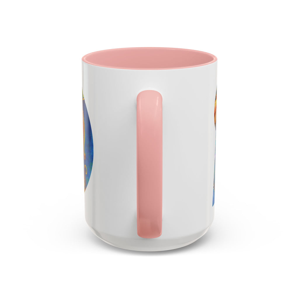 Colorful Abstract Fish Circle Mug | Accent Coffee Mug