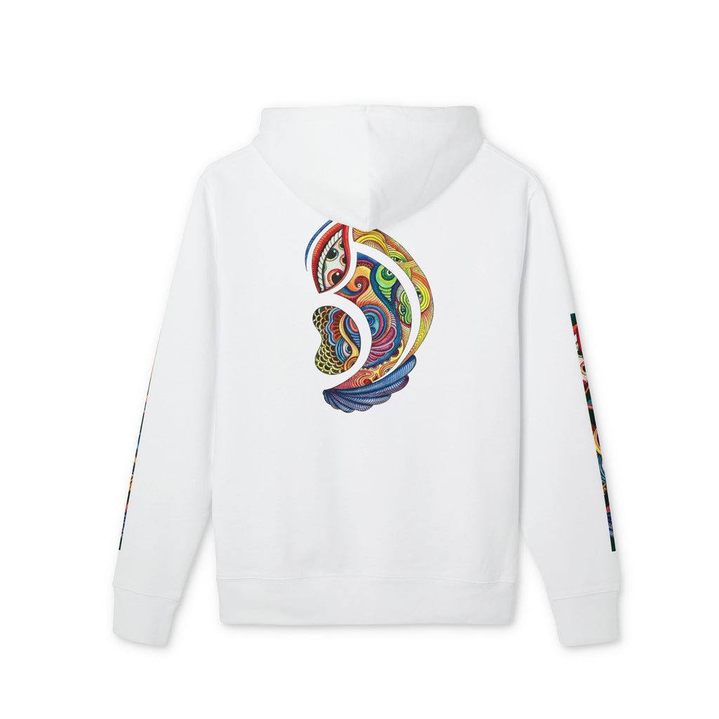 Graphic Hoodie — Colorful Psychedelic Lip & Swirl Design #h4334