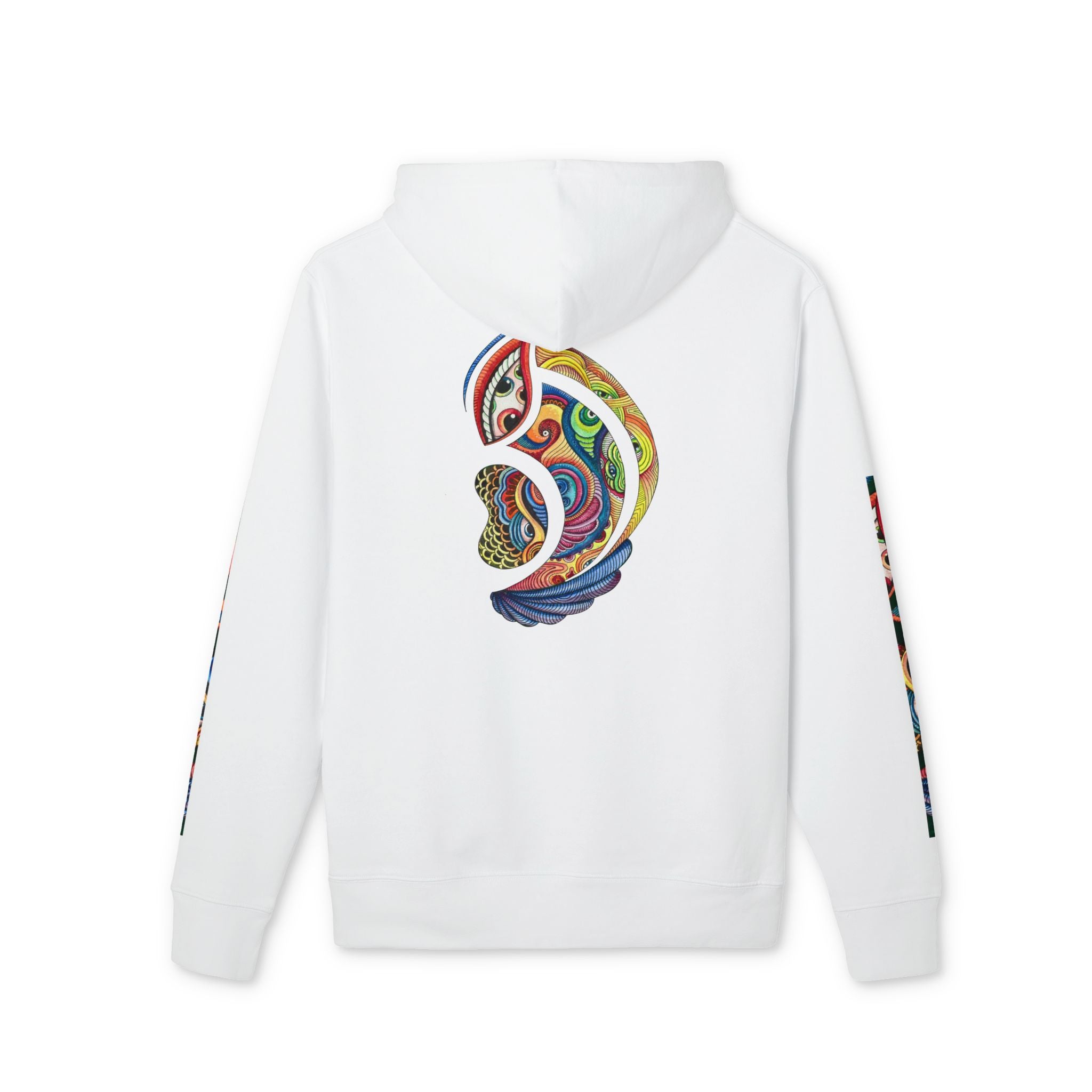 Graphic Hoodie — Colorful Psychedelic Lip & Swirl Design #h4334
