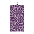 Purple Geometric Winter Neck Gaiter — Insulated Drawstring Face Mask #pue9836
