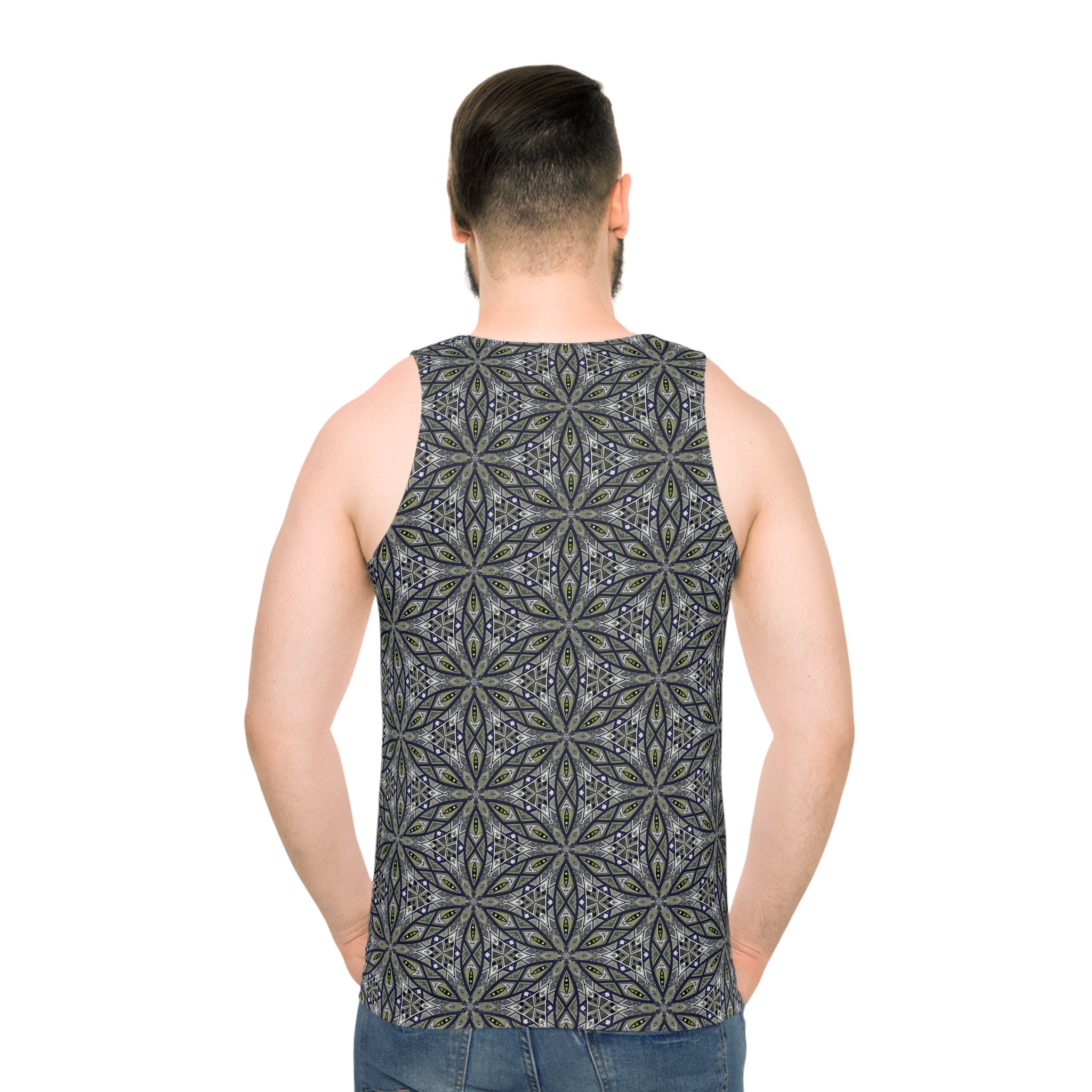 Mandala Geometric All-Over Print Tank Top — Boho Floral Pattern #sfy3571