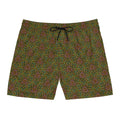 Kaleidoscope Coral Swim Shorts — Men's Mid-Length Patterned Swim Trunks #ss2