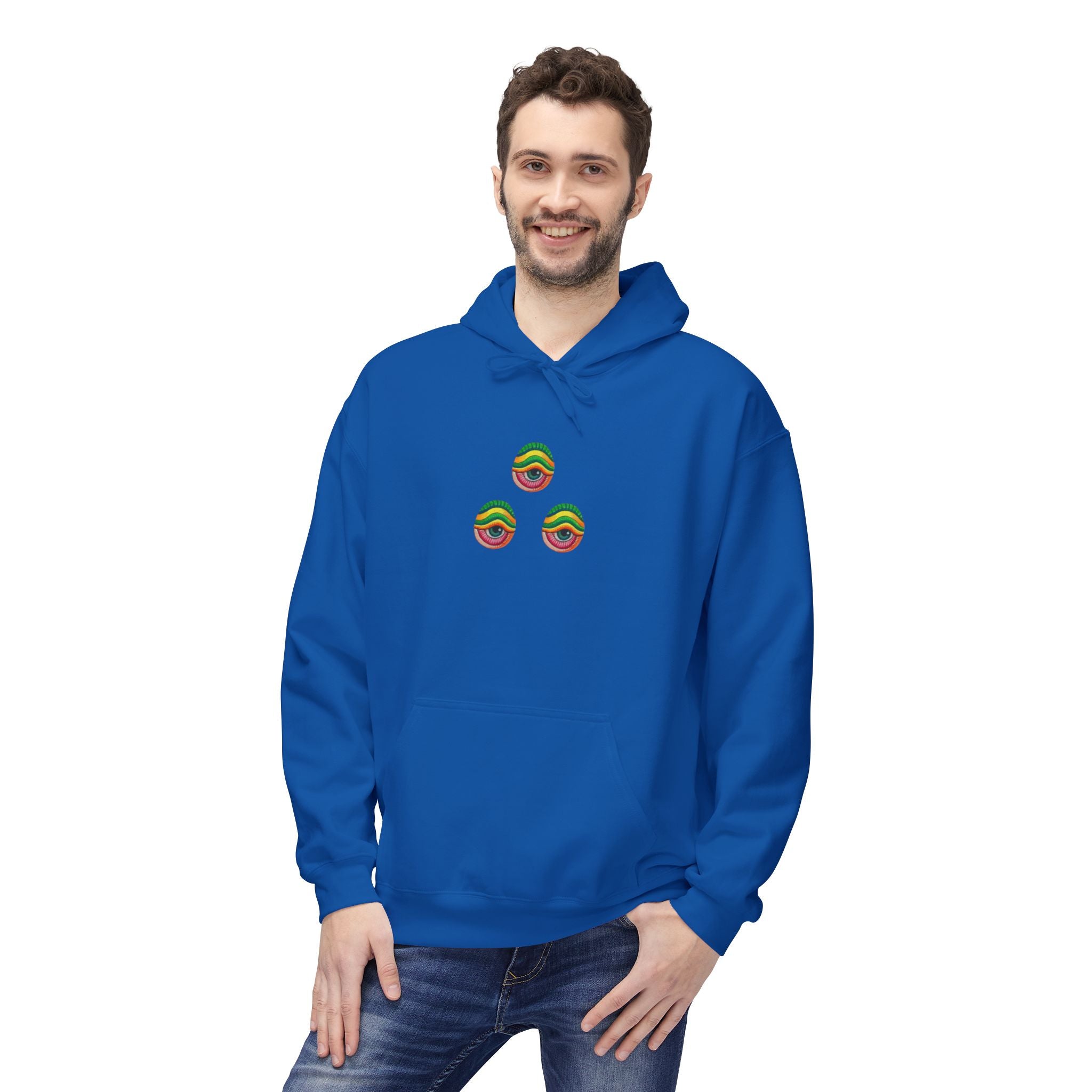 Psychedelic Swirl Hoodie — Colorful Abstract Apple Graphic #j64298