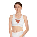 Triangle Mandala Sports Bra — Orange Abstract AOP Activewear #gd8652245