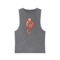 Stonewash Tank Top with Vibrant Abstract Feather Design #rgy3566