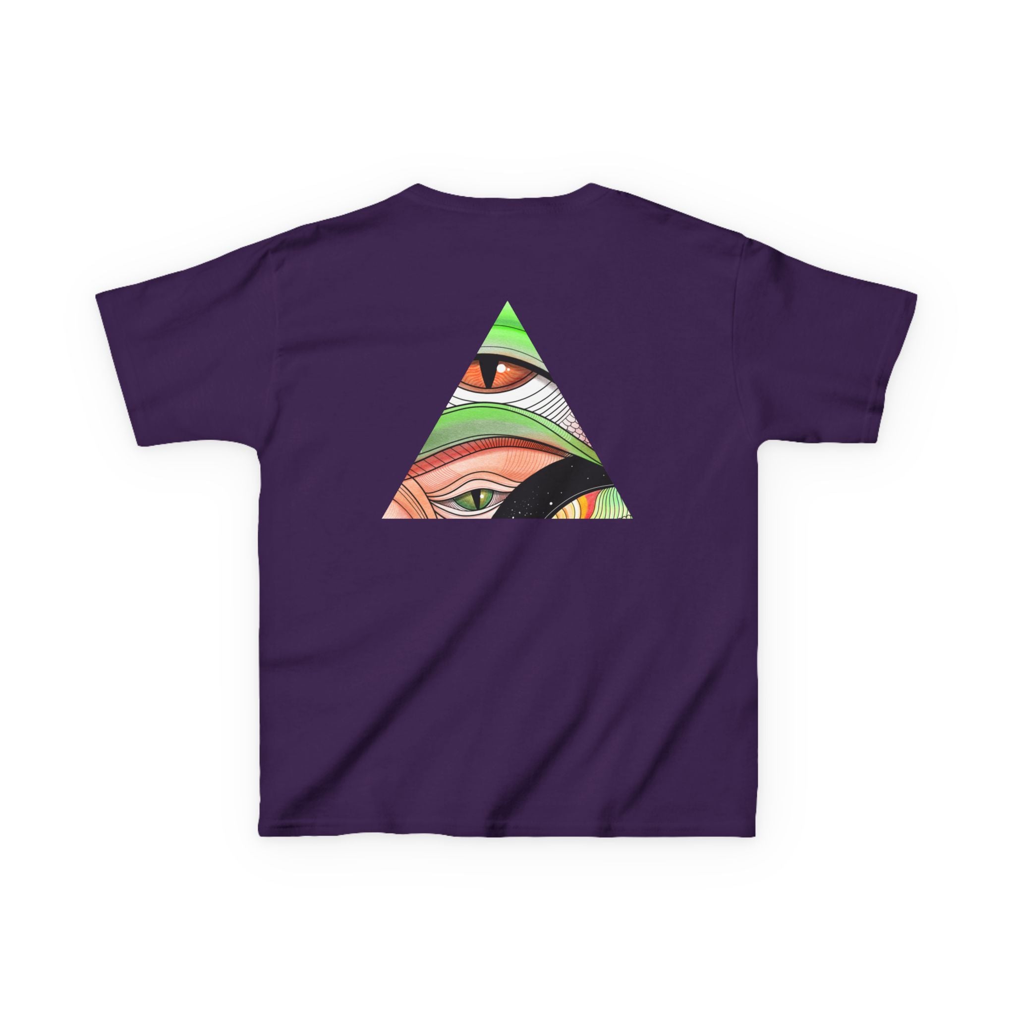 Abstract Eye Pattern Kids Tee | Geometric Star & Triangle Art