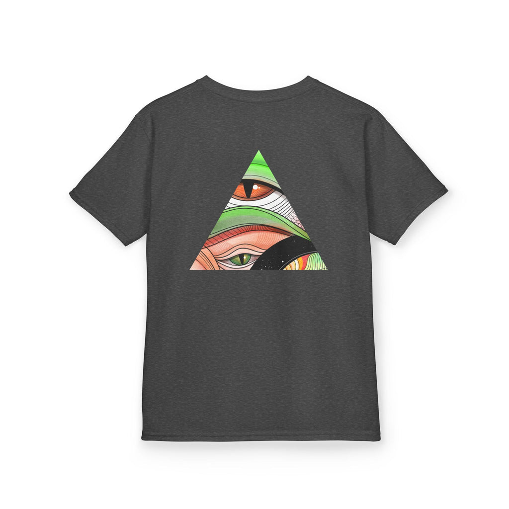 Abstract Eye Pattern Kids Tee | Geometric Star & Triangle Art