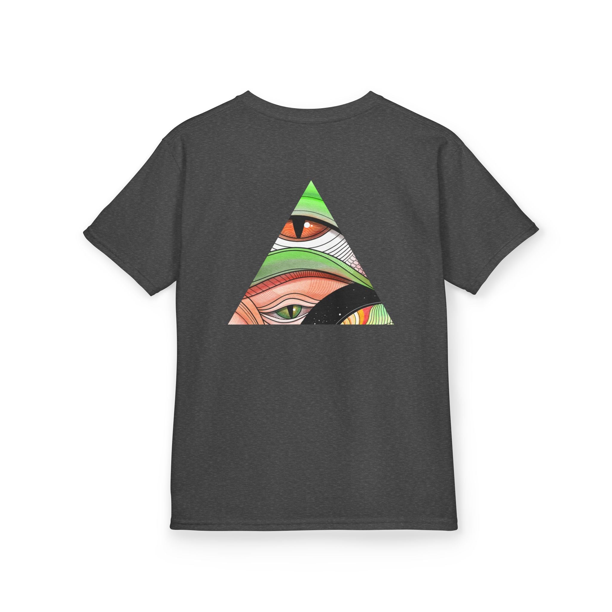 Abstract Eye Pattern Kids Tee | Geometric Star & Triangle Art