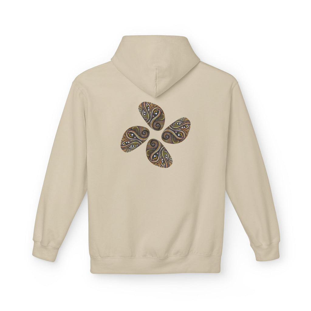 Leaf Pattern Hoodie — Boho Tribal Feather Design Pullover #f8635678