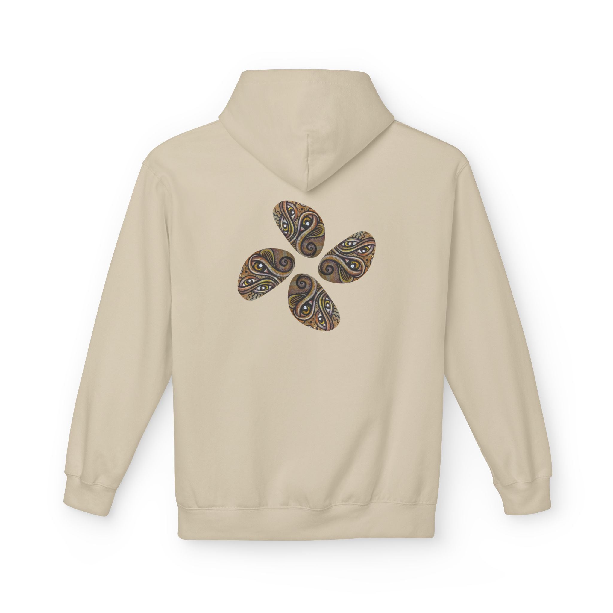 Leaf Pattern Hoodie — Boho Tribal Feather Design Pullover #f8635678