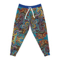 Psychedelic Swirl Athletic Joggers – Colorful Abstract AOP Track Pants #aj343