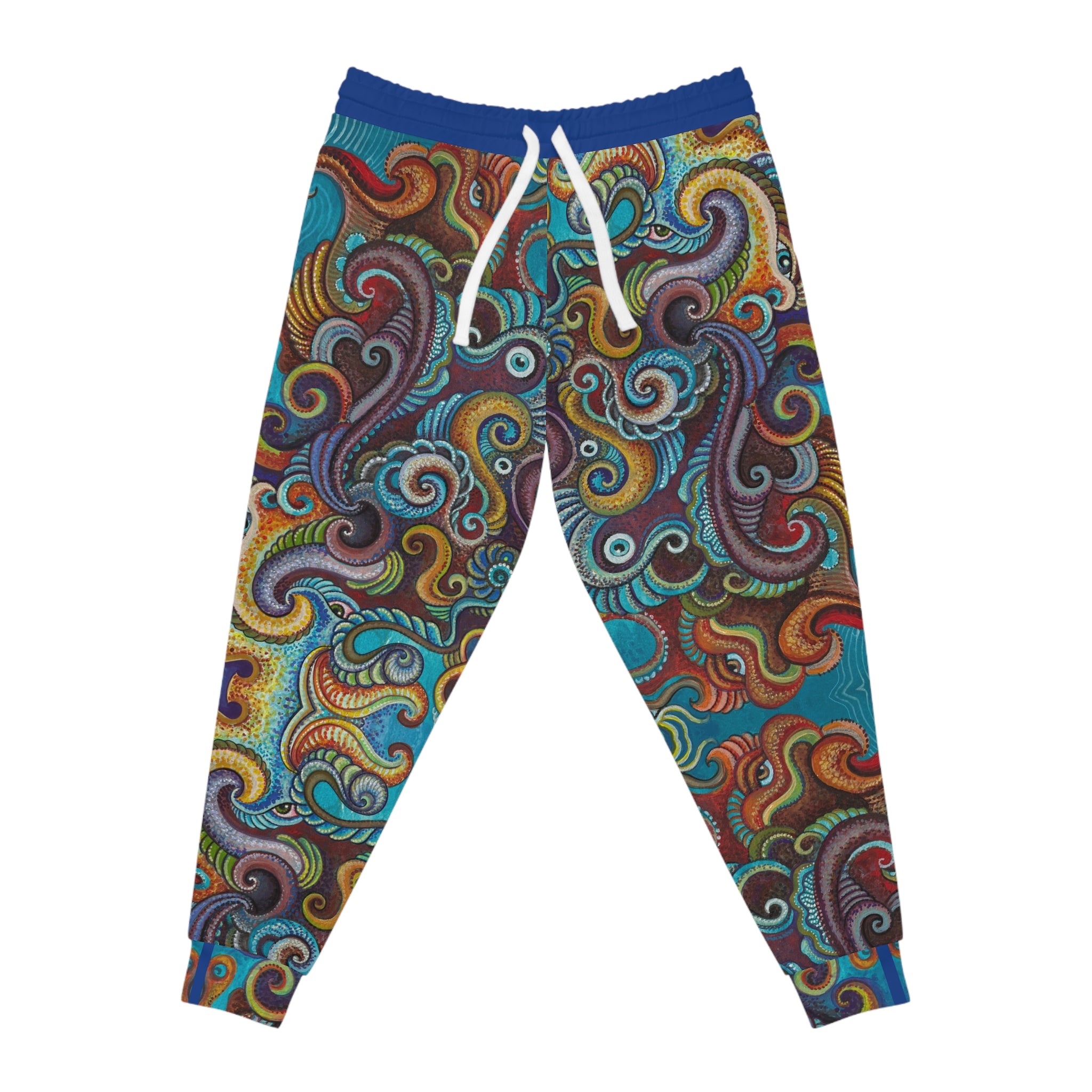 Psychedelic Swirl Athletic Joggers – Colorful Abstract AOP Track Pants #aj343