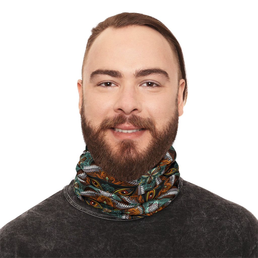 Fox Kaleidoscope Neck Gaiter — Lightweight Tribal Forest Face Mask #FM5