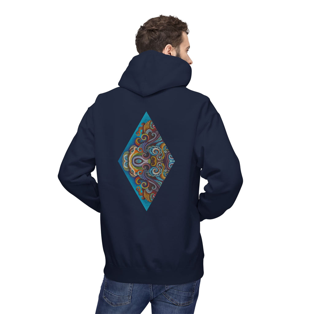 Hoodie — Colorful Geometric Tribal Diamond Print #g765889