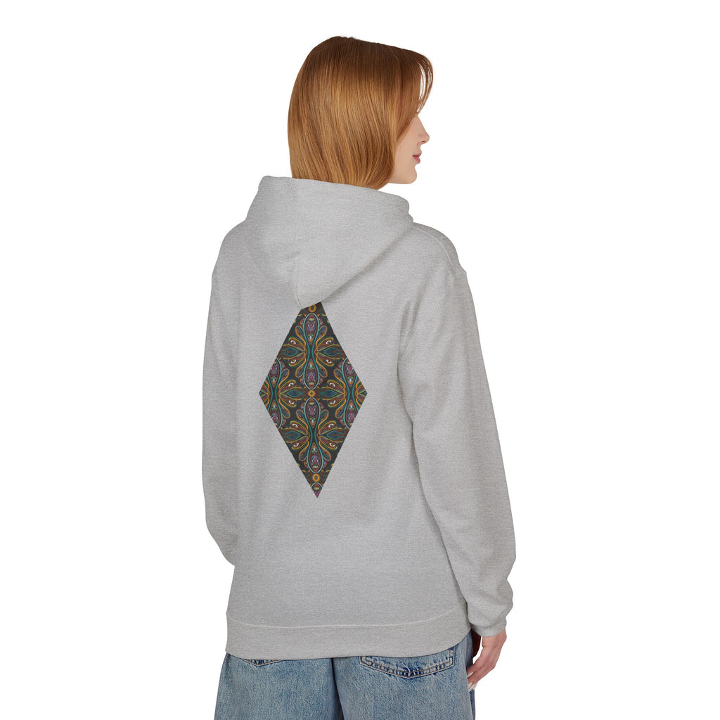 Geometric Mosaic Triangle Hoodie — Decorative Pattern Pullover #i865678