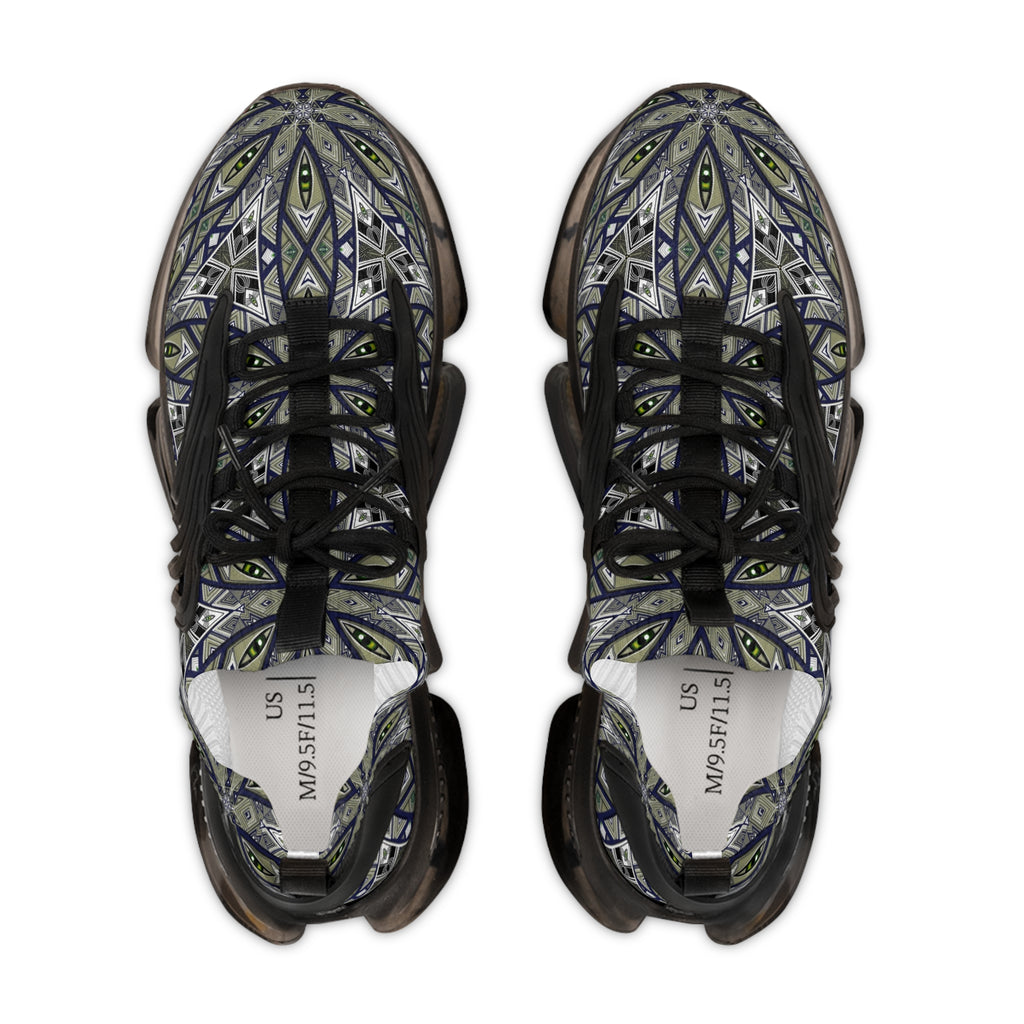 Kaleidoscope Geo Mesh Sneakers — Men's Patterned Athletic Shoes