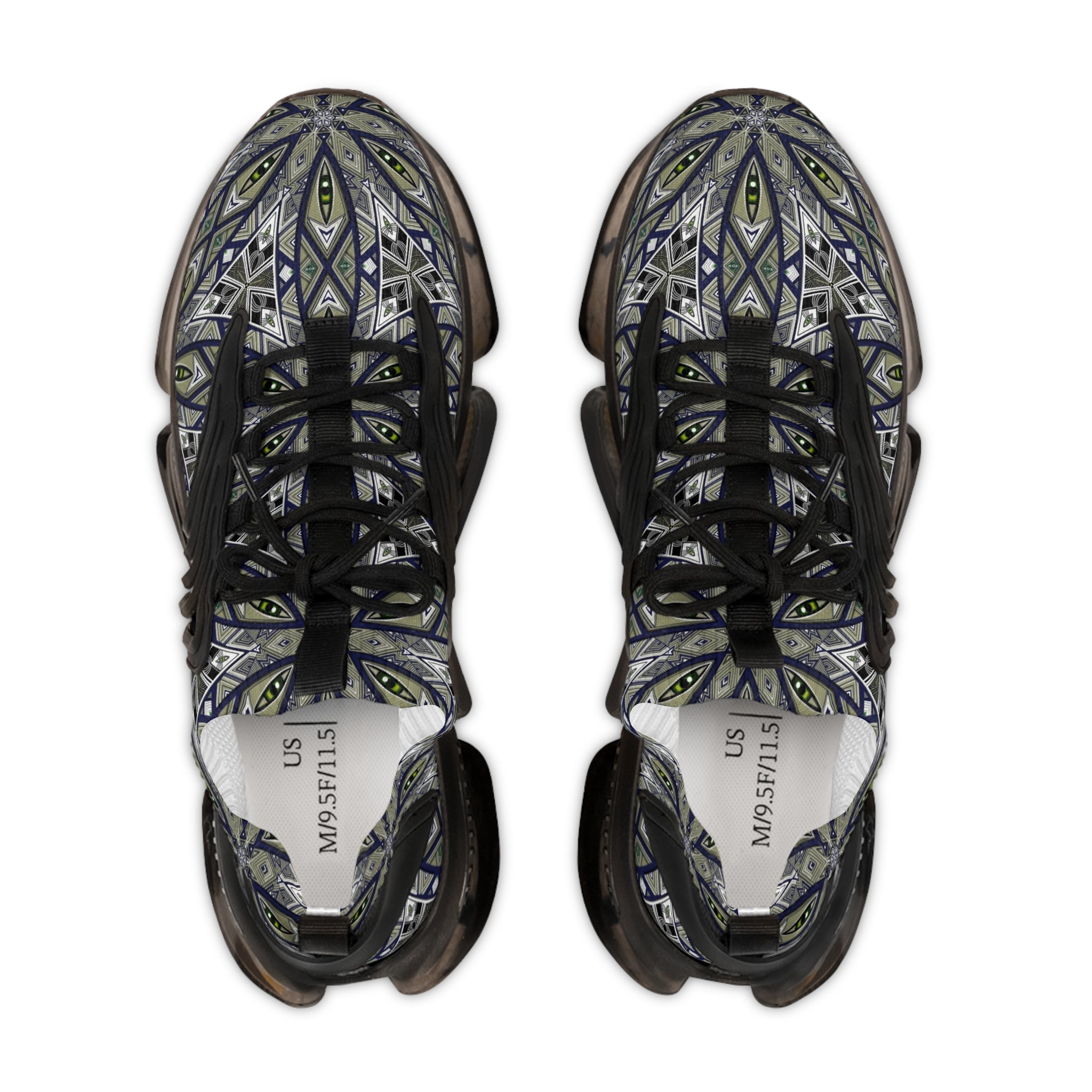 Kaleidoscope Geo Mesh Sneakers — Men's Patterned Athletic Shoes