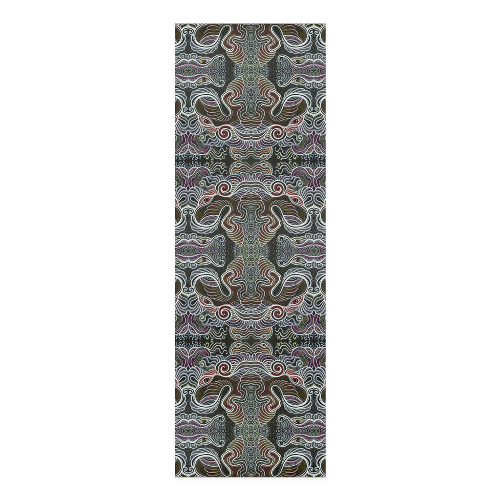 Abstract Tribal Pattern Foam Yoga Mat — Non-Slip Eco Exercise Mat