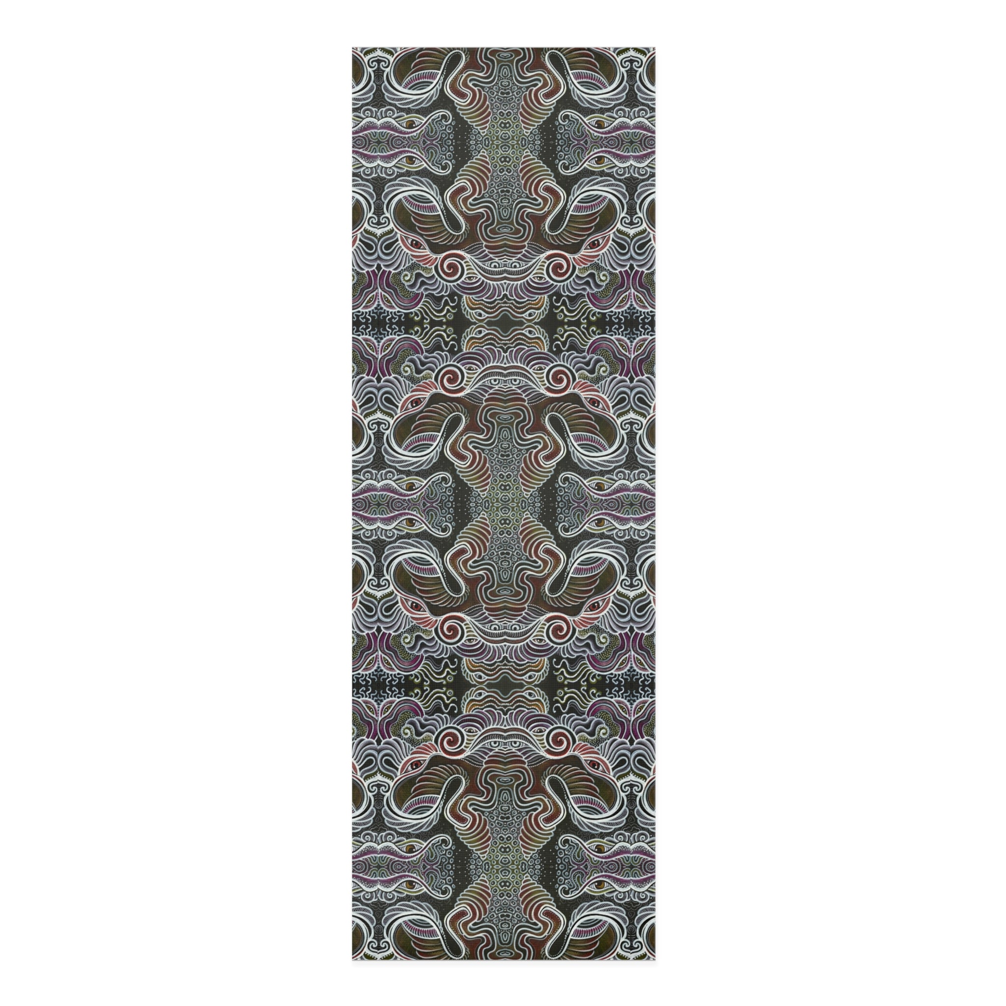 Abstract Tribal Pattern Foam Yoga Mat — Non-Slip Eco Exercise Mat