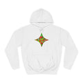 Psychedelic Swirl Hoodie — Retro Green & Red Abstract Graphic #f987456