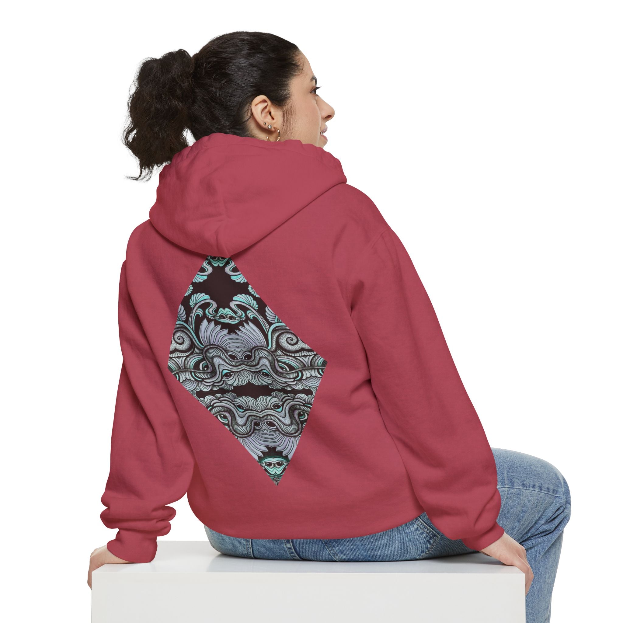 Hoodie — Geometric Mystic Pattern Diamond Back Print #gmh13
