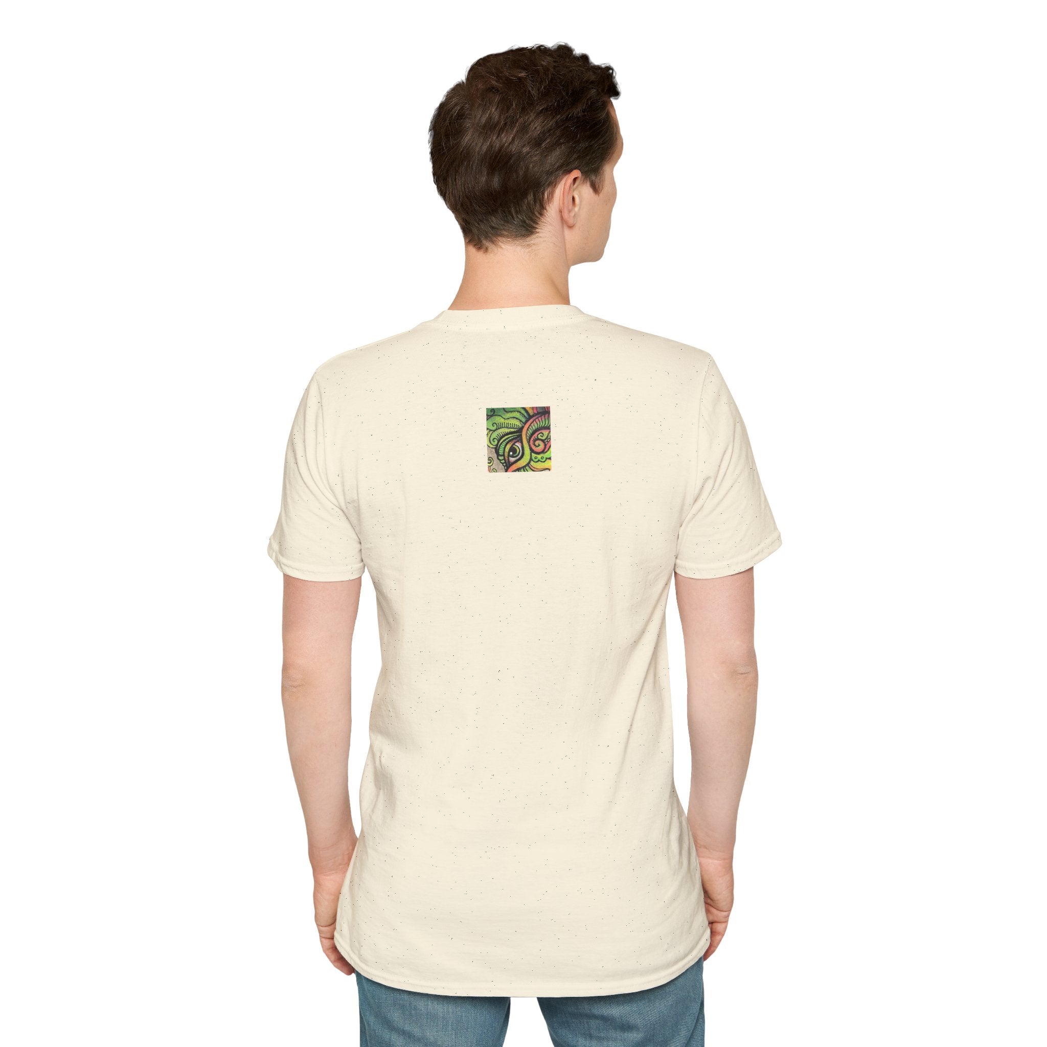 Psychedelic Green Mandala T-Shirt — Abstract Tribal Circle Art Tee #h84210