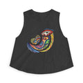 Crop Top — Colorful Psychedelic Bird Illustration Tank for Women #a364