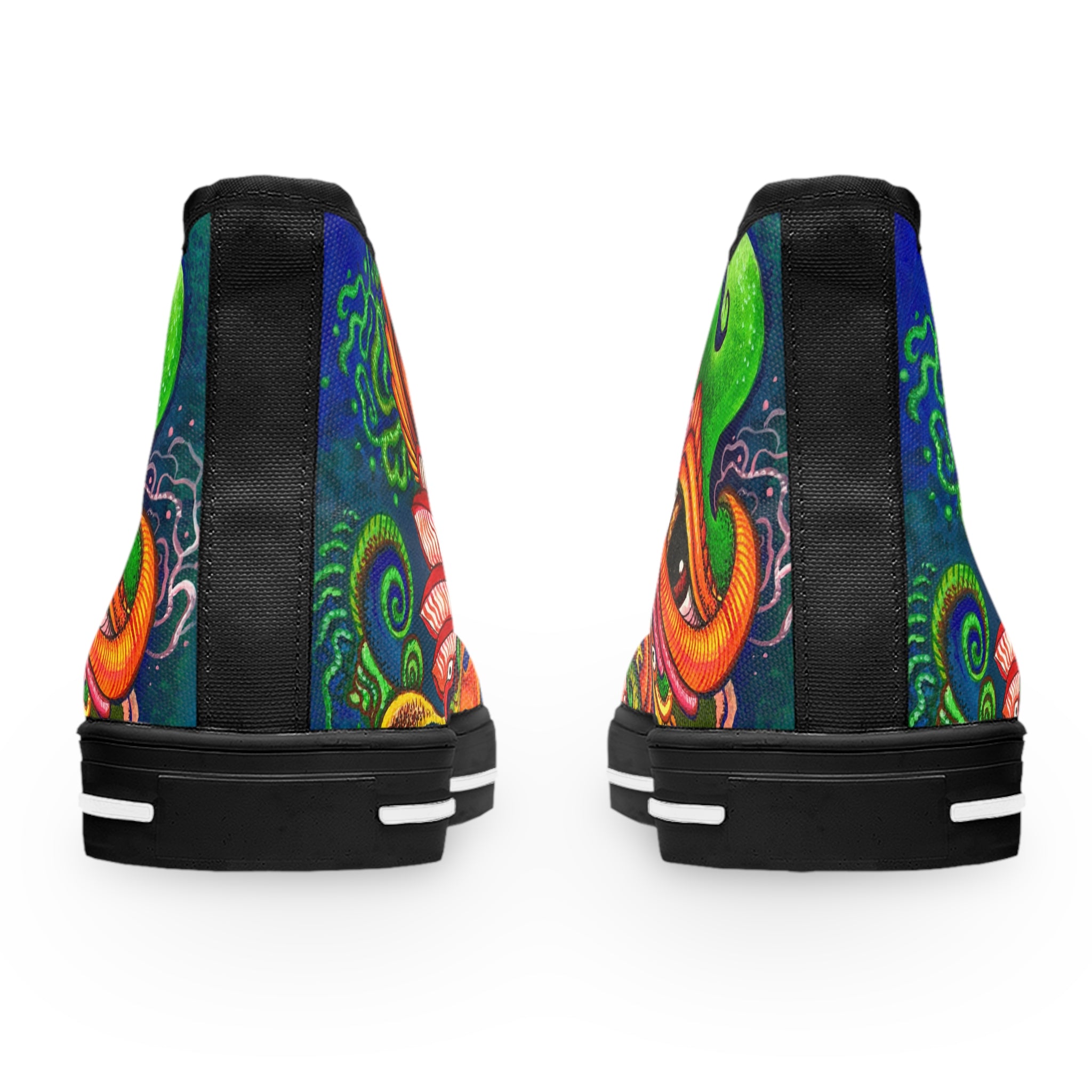 Women's High Top Sneakers — Vibrant Floral Boho Pattern #tr4290