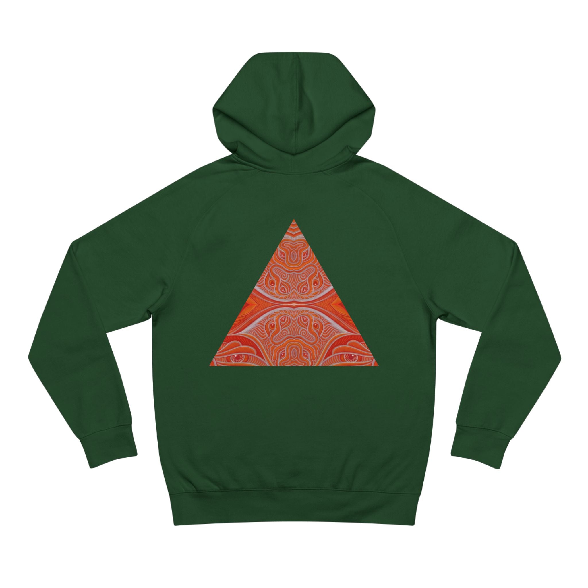 Keyhole & Diamond Pattern Hoodie — Abstract Red Paisley Graphic #yh099879