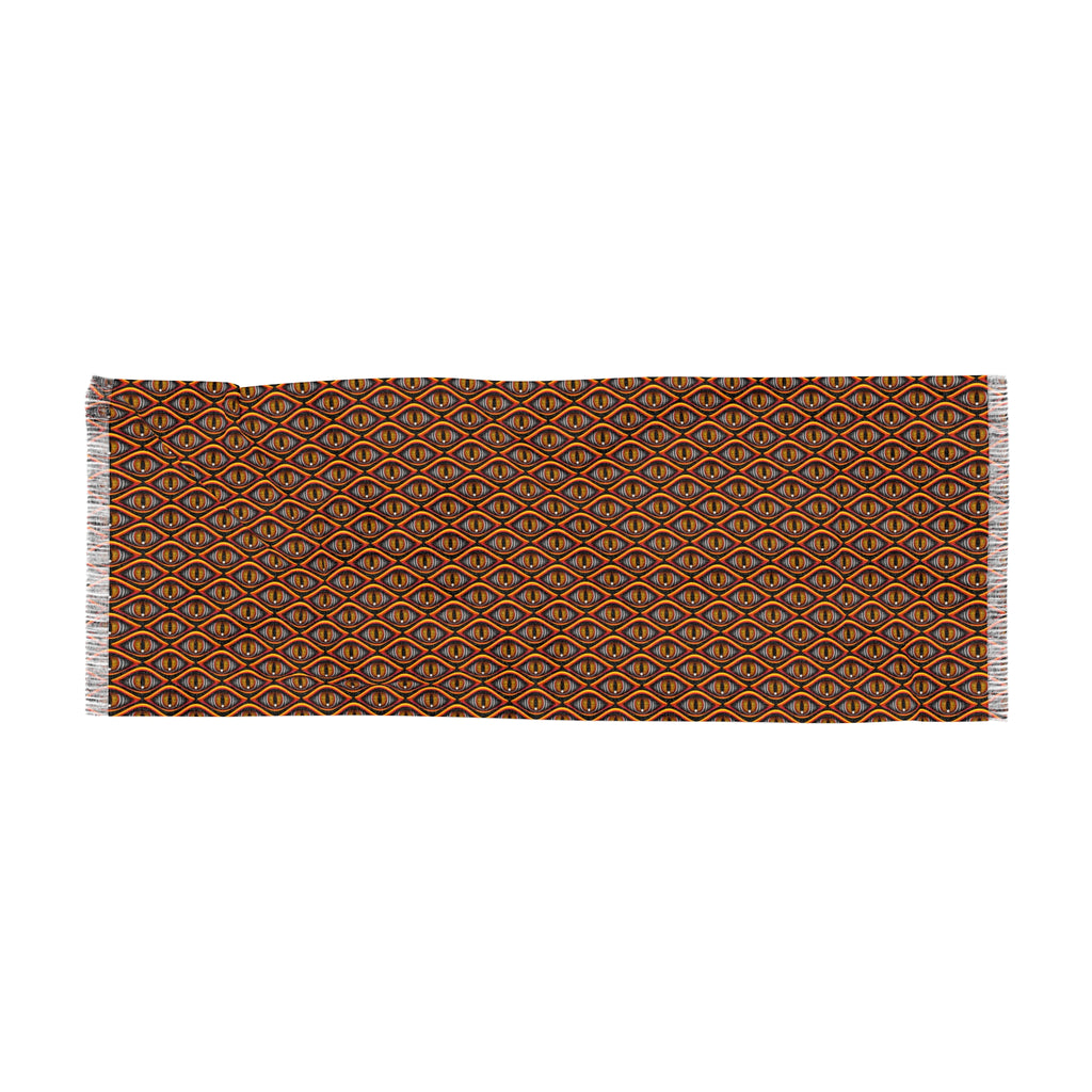 Light Scarf — Geometric Retro Fan Pattern Lightweight Scarf #h862578