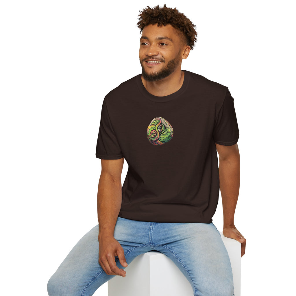 Psychedelic Green Mandala T-Shirt — Abstract Tribal Circle Art Tee #h84210