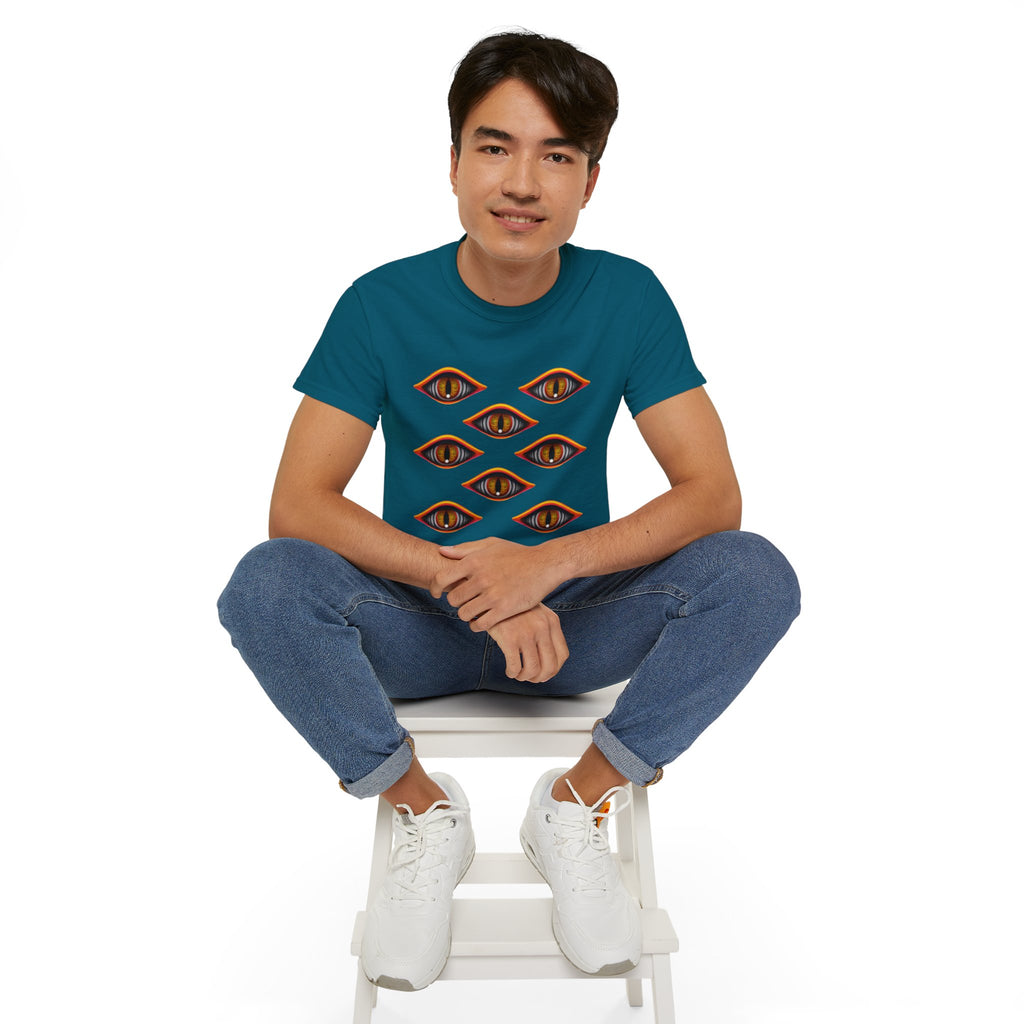 Mystic Eyes Graphic Tee — Psychedelic All-Seeing Eye T-Shirt #hfs84300