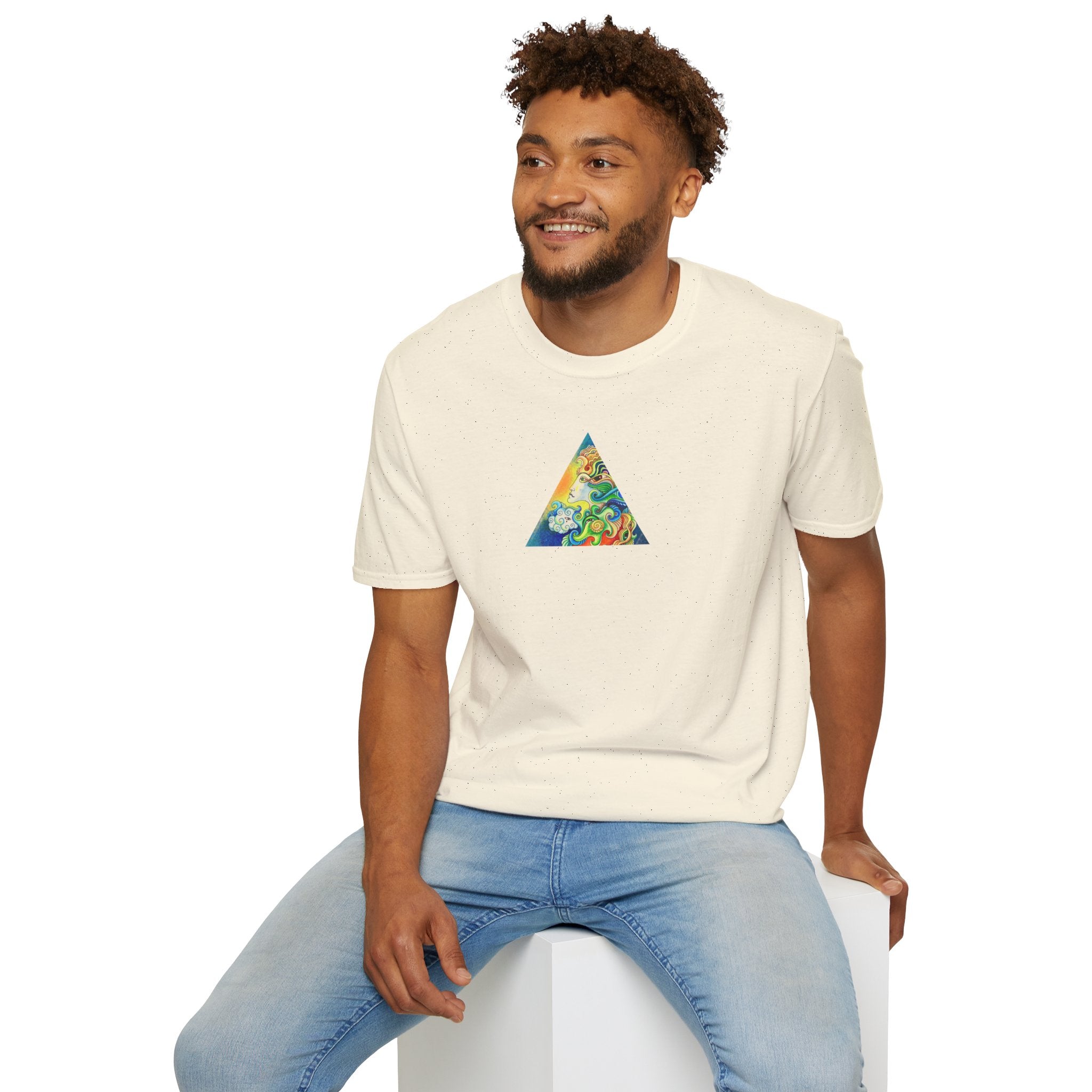 Psychedelic Prism Triangle T-Shirt #h7432887