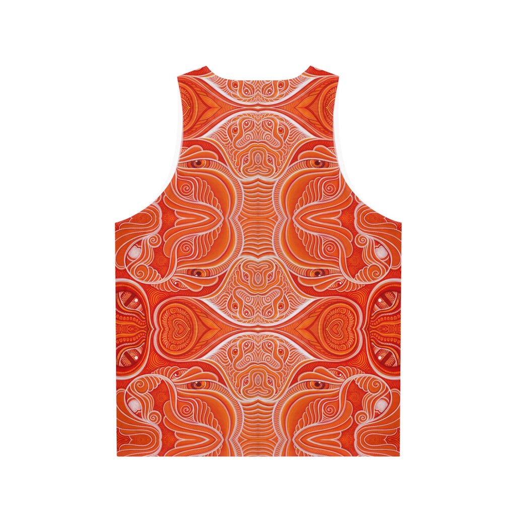 Red Earth Mandala Tank — All-Over-Print Tribal Geometric Tank Top #kv774422