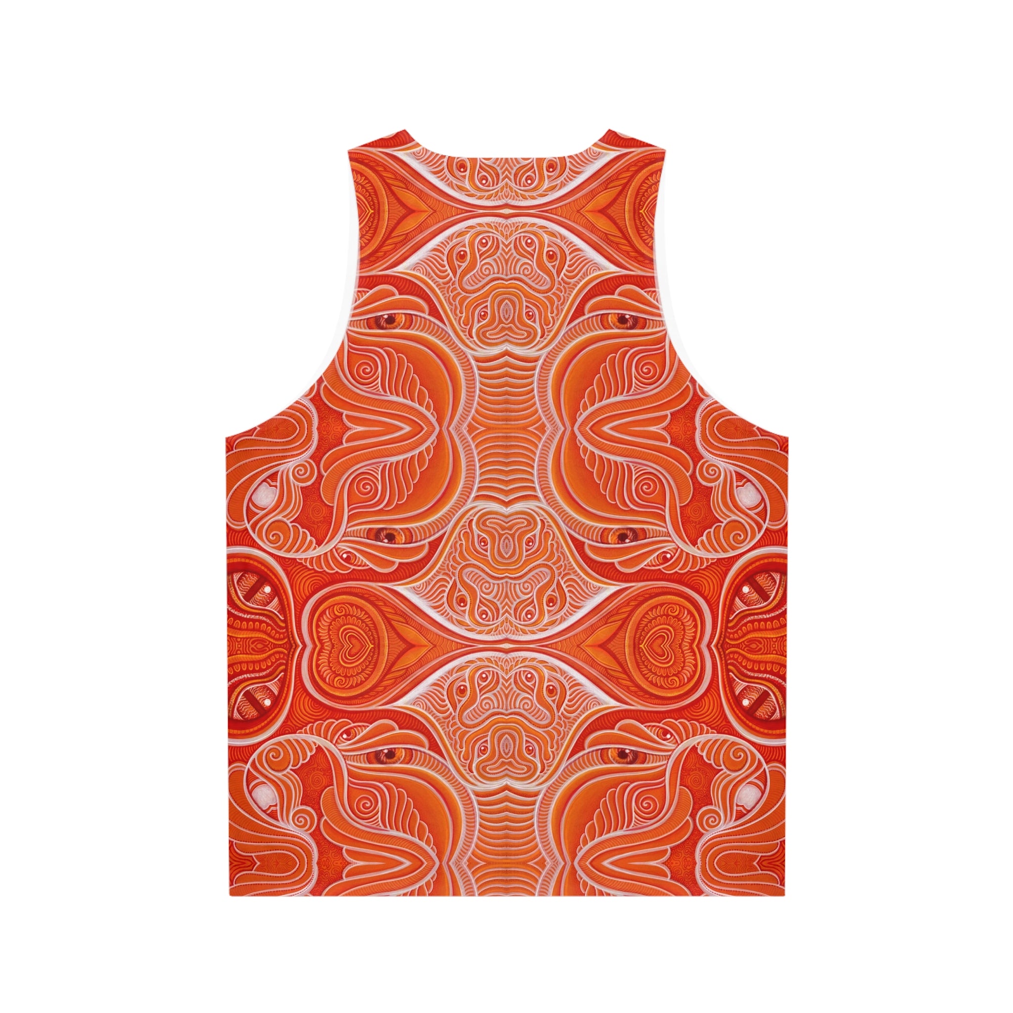 Red Earth Mandala Tank — All-Over-Print Tribal Geometric Tank Top #kv774422