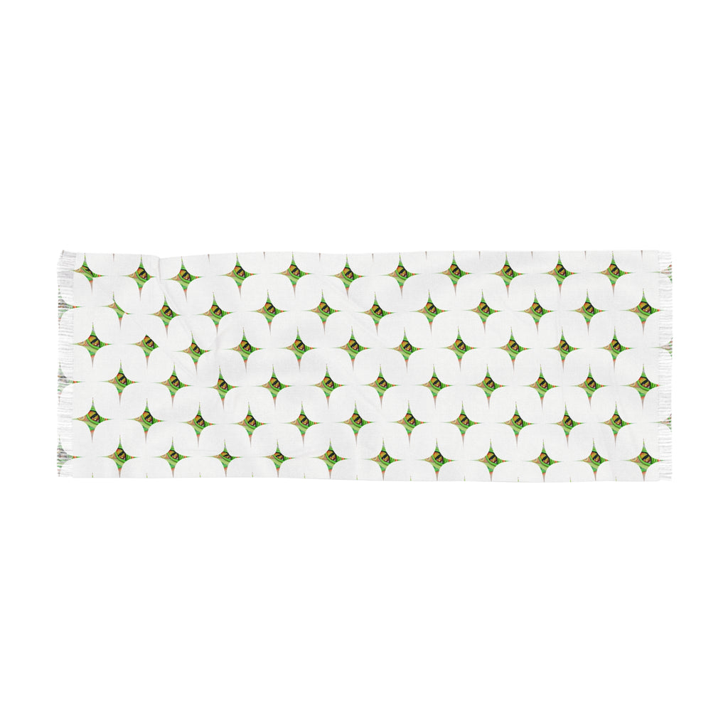 Light Scarf — White Starburst Patterned Scarf (Lightweight, Everyday Accessory) #g876479
