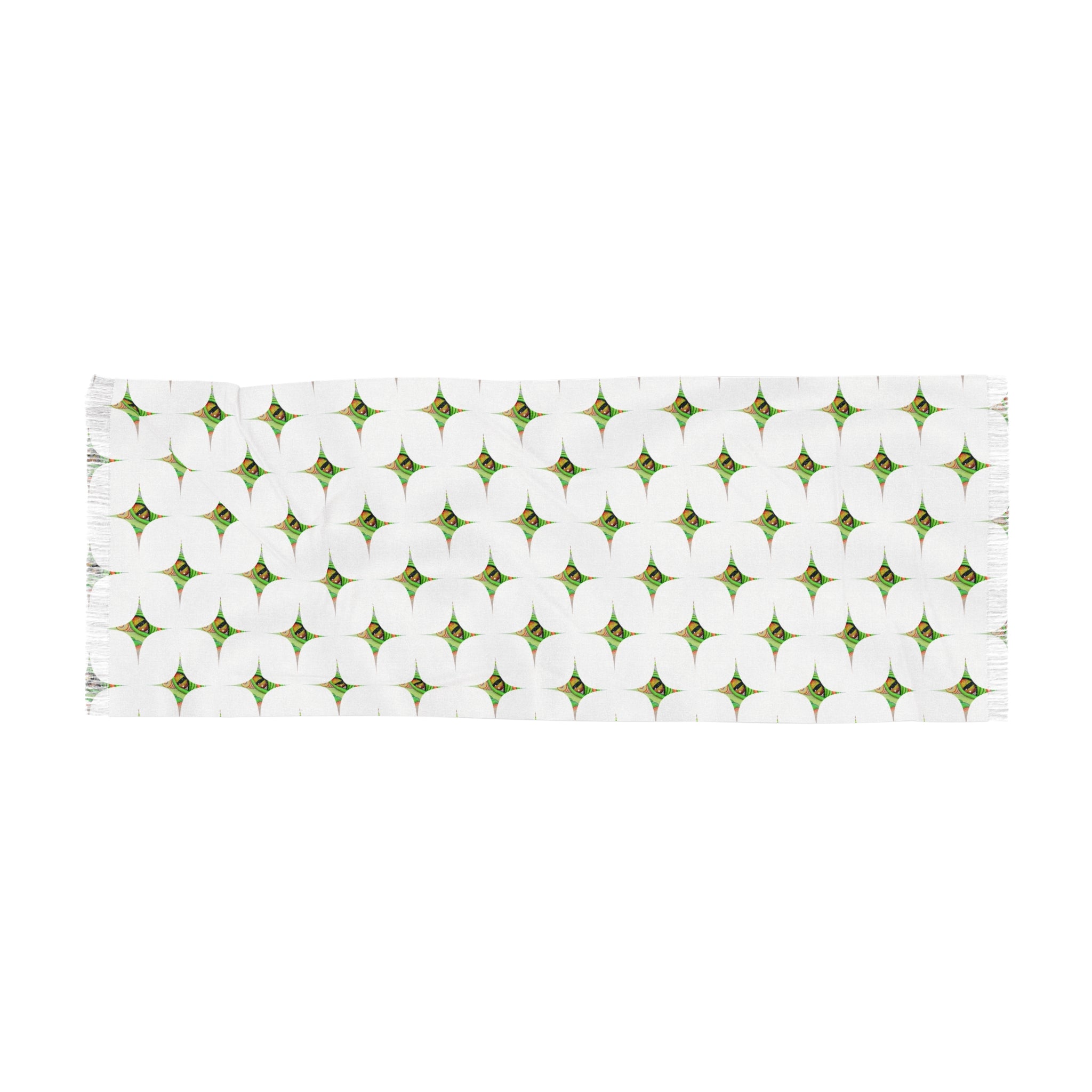 Light Scarf — White Starburst Patterned Scarf (Lightweight, Everyday Accessory) #g876479