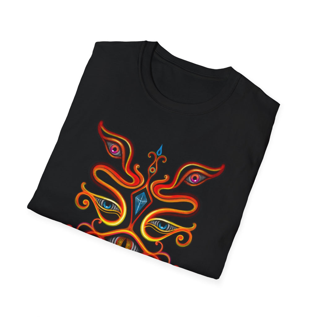 Mystic Eye Tribal T-Shirt — Psychedelic Symmetry Graphic Tee #y993738