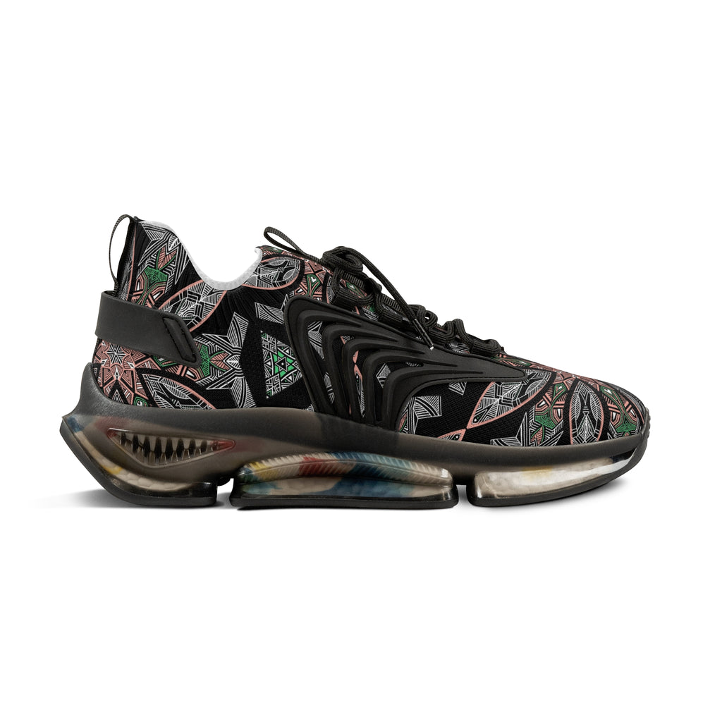 Men's Mesh Sneakers — Kaleidoscope Floral Athletic Shoes #ss2586443