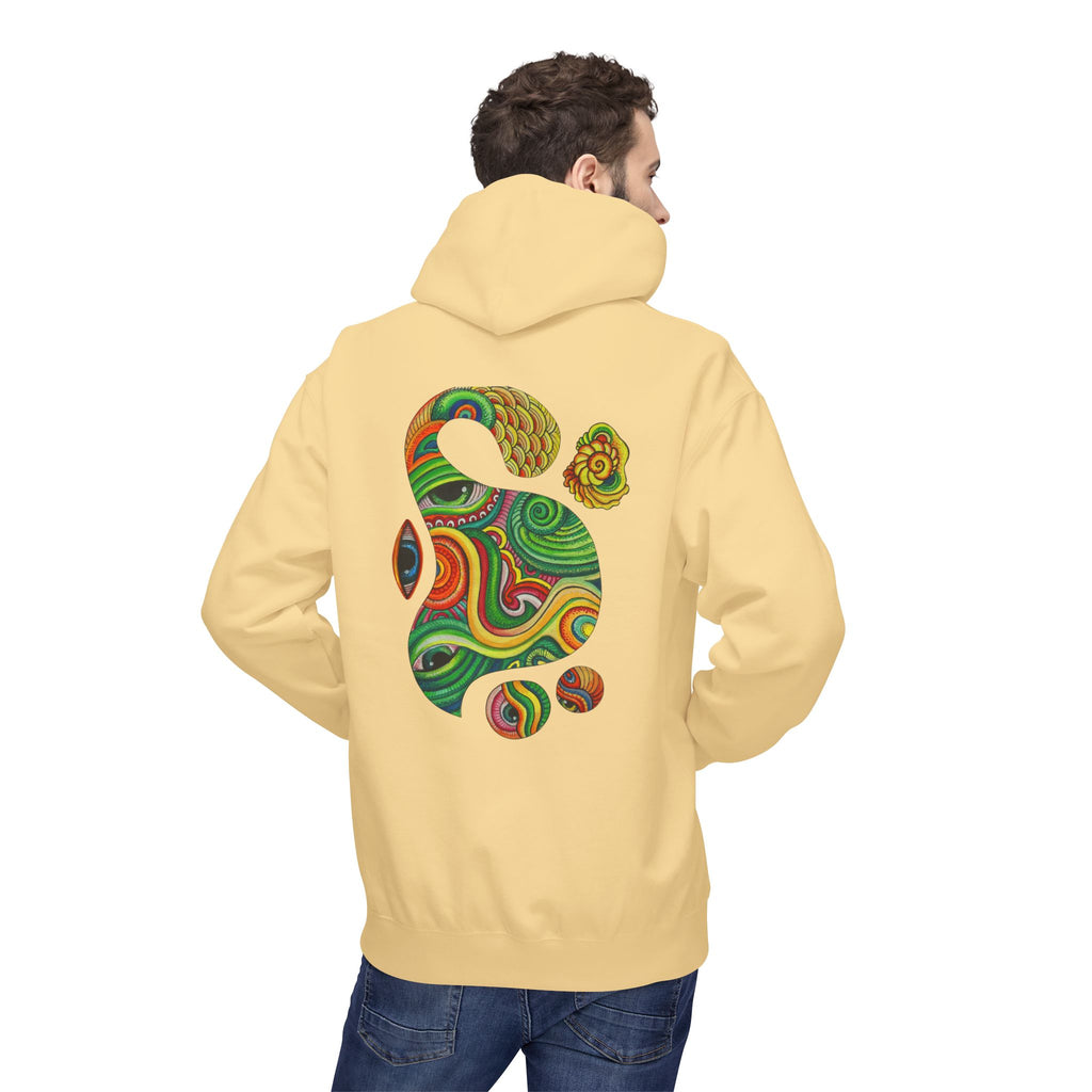 Psychedelic Swirl Hoodie — Colorful Abstract Apple Graphic #j64298