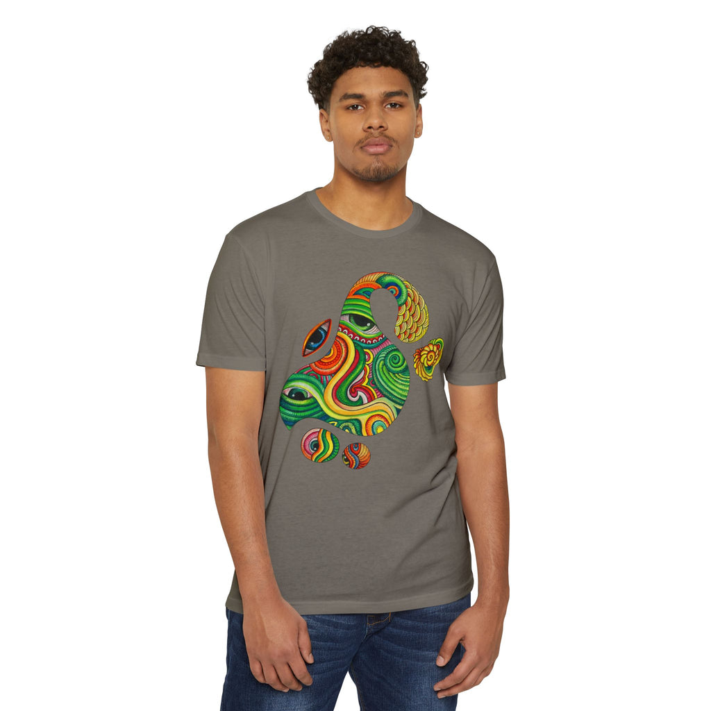 Psychedelic Swirl T-Shirt — Colorful Abstract Ampersand & Star Graphic #ga975
