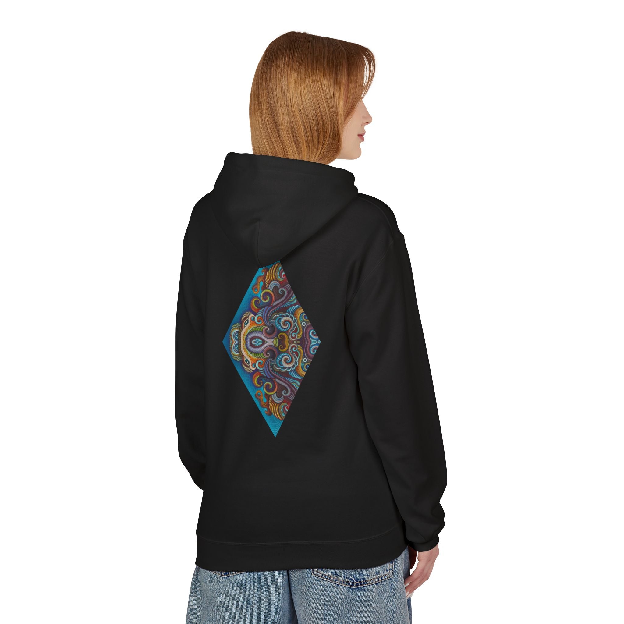Hoodie — Colorful Geometric Tribal Diamond Print #g765889