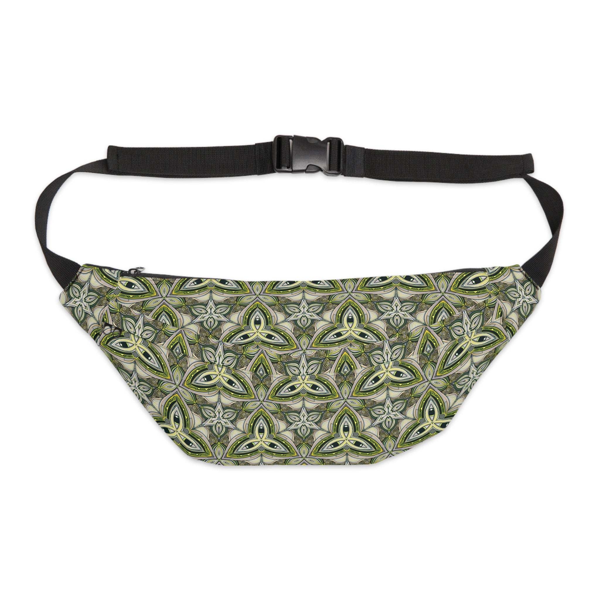 Green Celtic Knot Large Fanny Pack – Boho Festival Waist Bag #jg00764