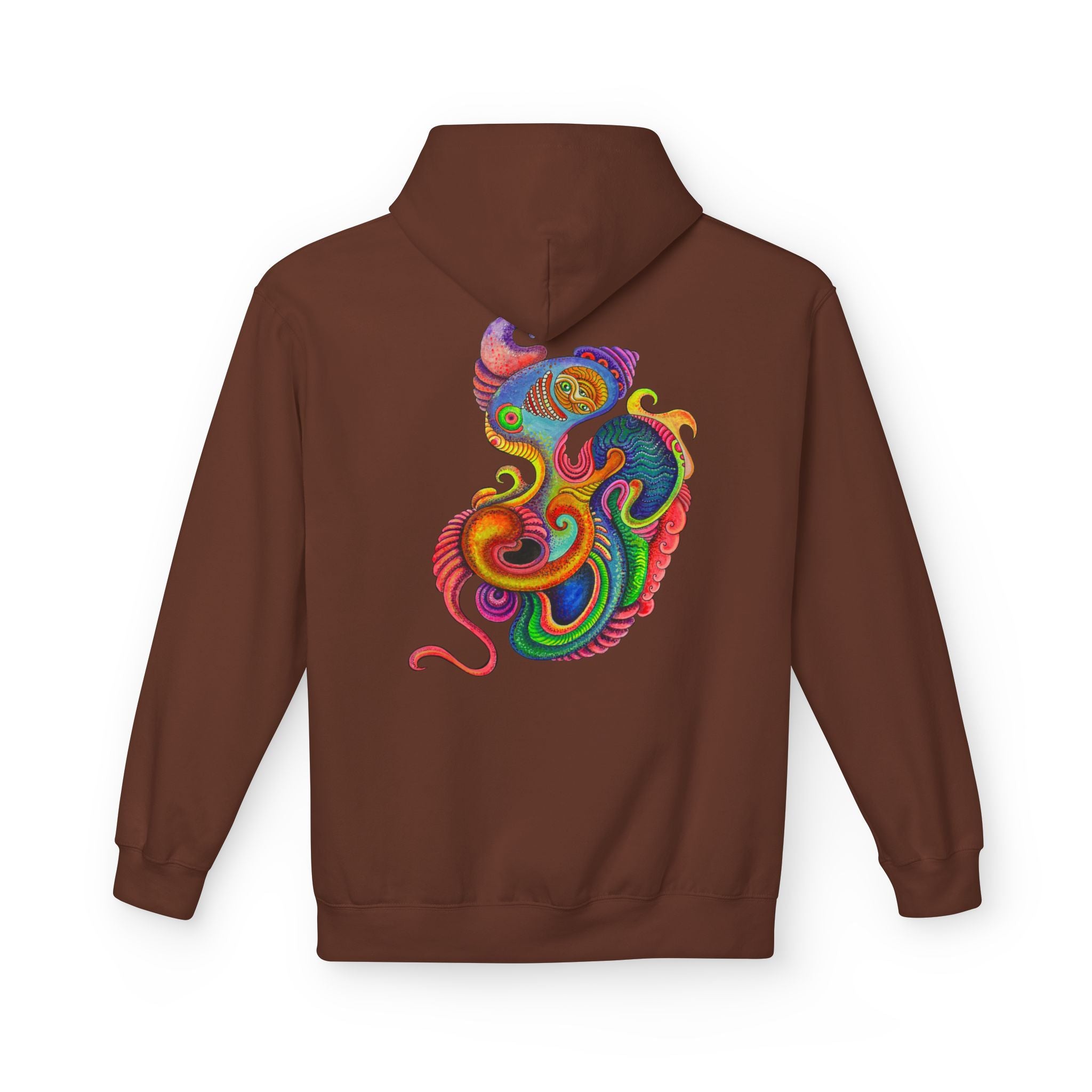 Psychedelic Abstract Snake Hoodie — Colorful Surreal Art Pullover #ggd76467