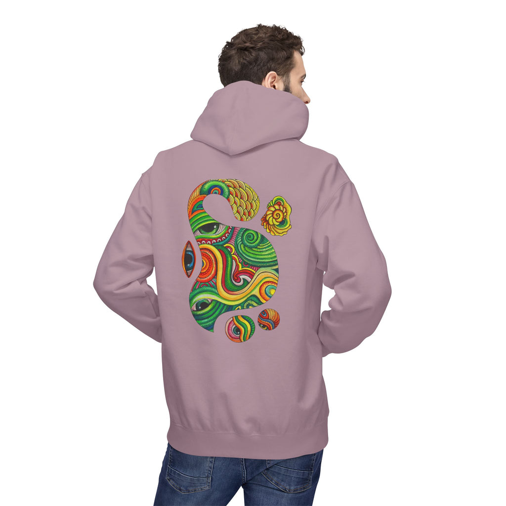 Psychedelic Swirl Hoodie — Colorful Abstract Apple Graphic #j64298